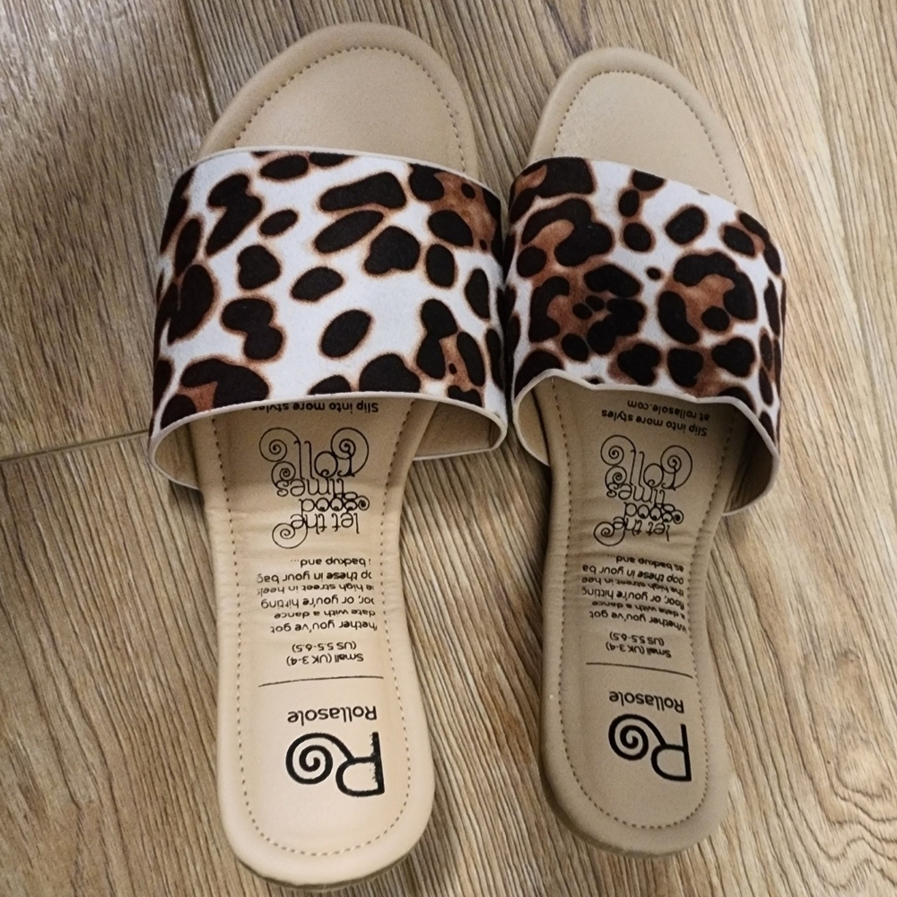 Animal Print Slide-Ons, Flats